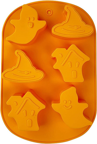 Molde Silicona Halloween Fantasma Jabon Chocolate Vela