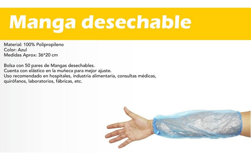Mangas Desechables Polipropileno Ajustable 100pz