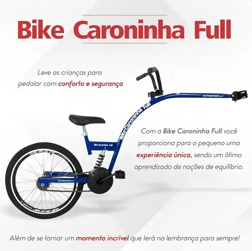 Bicicleta Caroninha Full con amortiguador para remolque Al-335, color gris