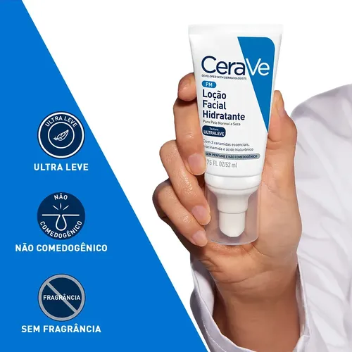 Loção Facial Hidratante com Ceramidas e Niacinamida, PM CeraVe, 52ml