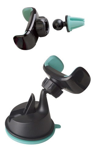 Imagen 1 de 3 de Soporte Celular Auto Tablero+ Vidrio Sopapa+ Ventilacion 2e1