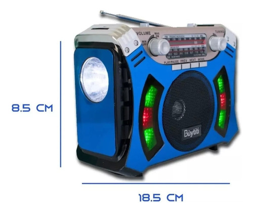 Bocina Bluetooth Con Radio Am / Fm / Sw Con Linterna Kf-am33