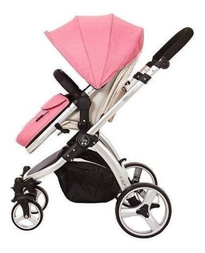 Coche Para Bebe Convertible 3 Posiciones Rosado