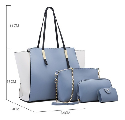 Juego De Bolsos De Cuero Sintético Para Mujer, 4 Piezas