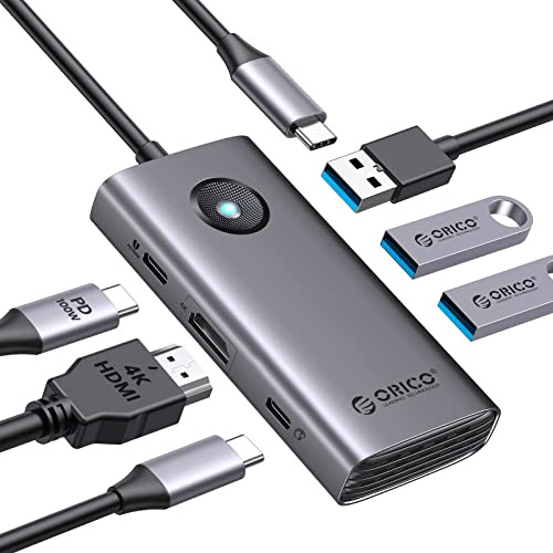 Estación De Acoplamiento Usb C, Dongle Usb C De 6 1 Hd...