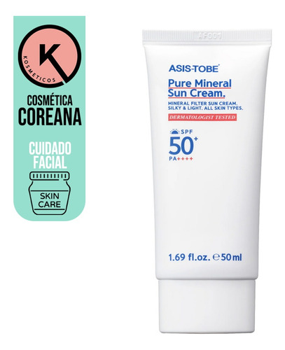 Protector Solar Mineral Spf 50+ Asis-tobe Cosmética Coreana