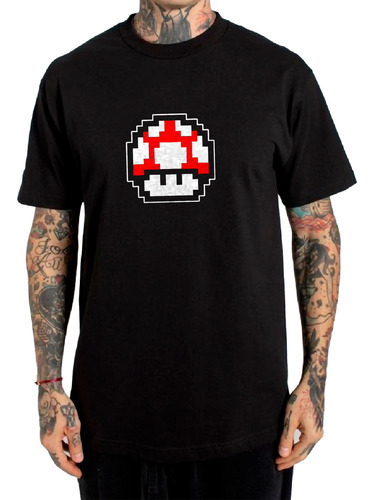 Playera Mario Bros Hongo Power Up Nintendo