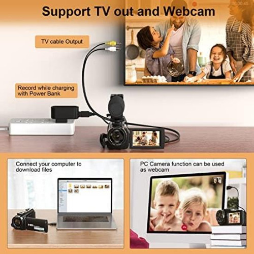 Aasonida Videocámara Para Cámara Digital Vlogging Fhd 1080p