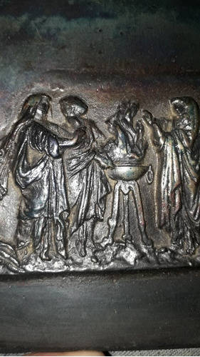 Placa Ornamental Bronce Griego Pitonisa Grecia Mitologia