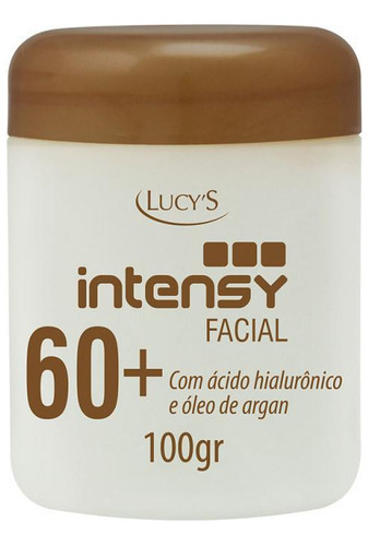 Antirugas Creme Intensy Facial 60+ Com Ác. Hialurônico Lucy's de 100mL/200g- kit x 2 unidades