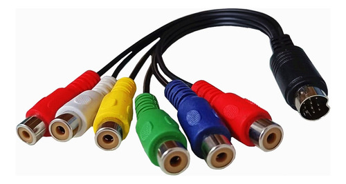 S-video De 10 Pines A Rgb Hembra 6 Rca 10 Pines Din S-video