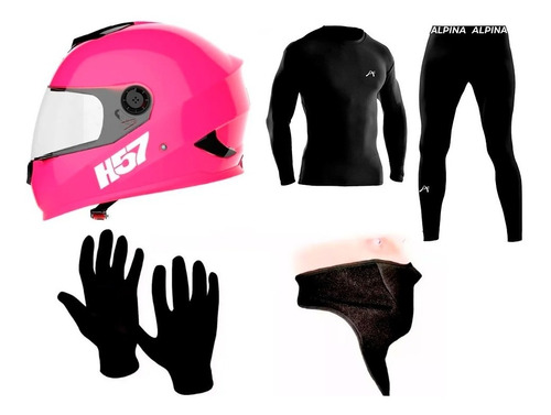 Casco Integral Halcon H57 + Combo Termico Invierno Sti Motos