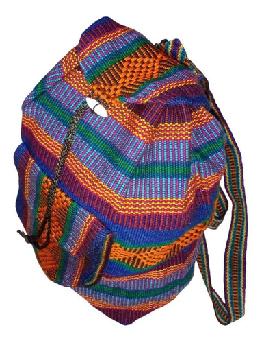 Mochila Tejida Tipo Artesanal, Mxliz-001, 1 Pza, 10kg, Azul/