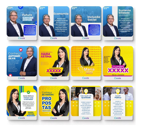 + De 40 Artes Editáveis Canva Política ,eleições