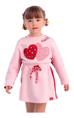 Vestido Infantil Manga Longa Mon Sucré Lovely 22106 B.e.