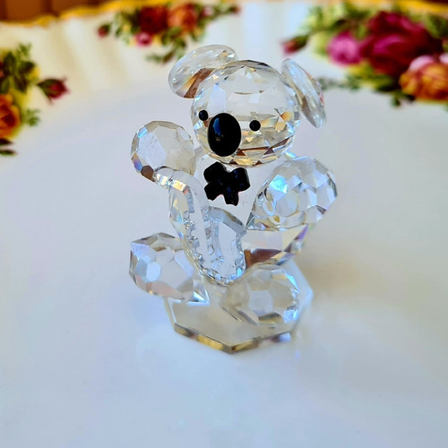 Oso Con Saxofón Figura De Cristal Tipo Swarovski