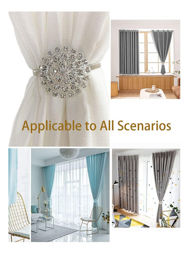 Bitebacks Magnéticos Para Cortinas, 2 Paquetes Cortinas De F