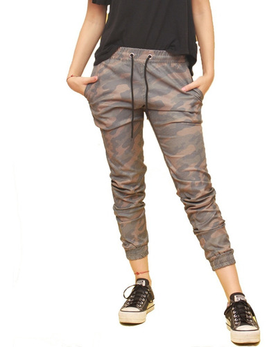 Jogger Gabardina Elastizada Liviana Hombre Con Cordón