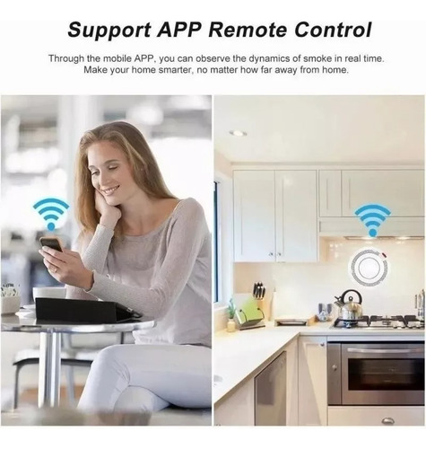 Detector Humo Sensor Wifi Tuya App Smartlife Alarma Incendio