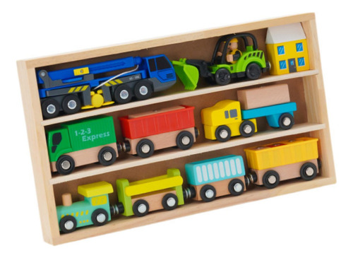 Juego De Juguetes De Tren De Madera Montessori Con Estilo C