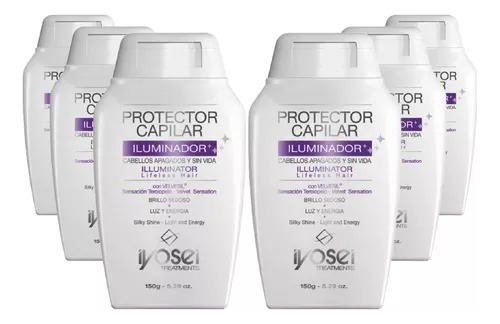 Protector Capilar Iluminador Iyosei Brillo 150 G Kit X 6