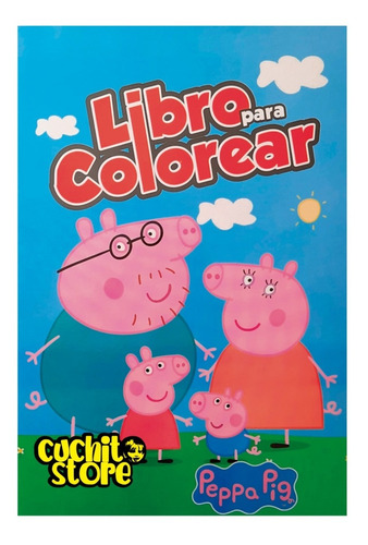 Libro Para Pintar Colorear Familia Peppa Pig