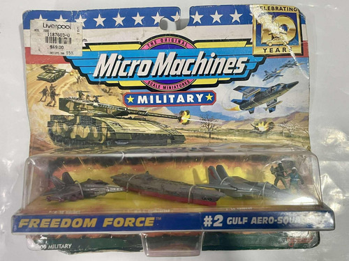 Micro Machines Militar #2 Gulf Aero-squadron 1996 Retromx Gris Oscuro (Usado)