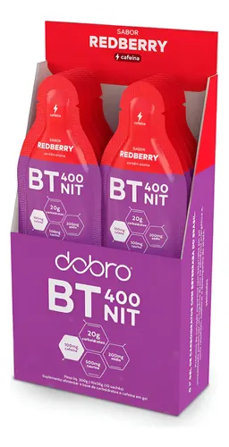 Bt 400 Nitrato Gel Carboidrato Cafeína Magnésio Cx10  Dobro