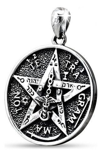 Colgante Tetragrammaton Plata Fina - Todos Los Símbolos.
