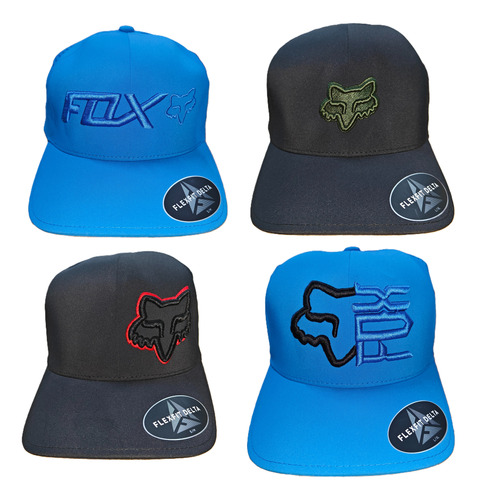 Gorra Fox Flexfit Delta Cerrada Pack De 4 Diseños