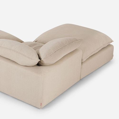 Sofá Seccional Rosen Shanklin Izquierdo 3 Piezas Tela Beige
