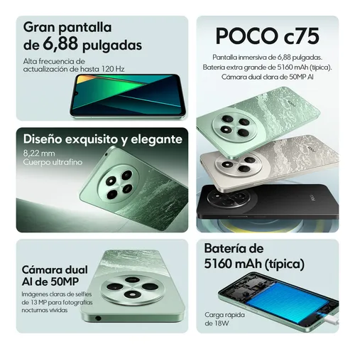 POCO C75 Gold 6GB RAM 詳し 128GB POCO C75 Gold 6GB RAM 詳し 128GB