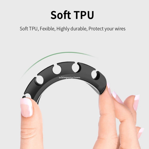 Imagen 6 de 10 de Organizador De Cables Multiproposito Silicona 3m Original