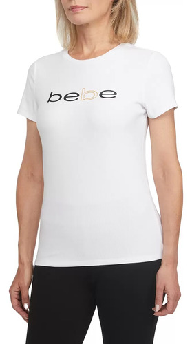Blusa Playera Marca Bebe Original Camiseta Blanca Mujer 1