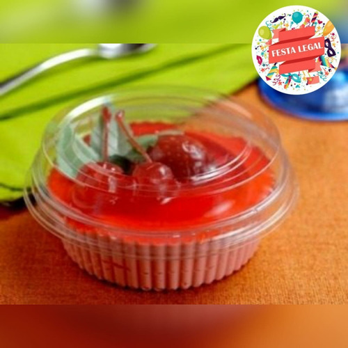 Imagem 2 de 4 de Embalagem G-640 Redondo 170ml Galvanotek 50un Bolo No Pote