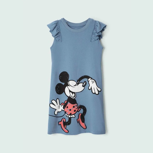 Camisola Infantil Menina E Scrunchie Minnie Azul Hering