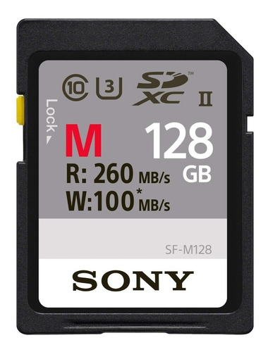 Memoria Sd 128 Gb Camara Sony Clase 10 Uhs-ii Uhs-2