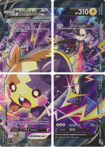 Morpeko V-union Set Swsh287-swsh290 Pokemon Tcg