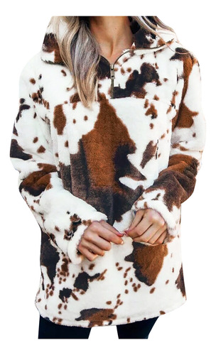 Abrigo Reversible De Forro Polar Para Mujer, Manga Larga Y C