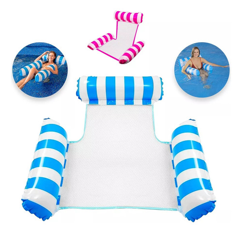 Flotador Inflable Para Alberca Hamaca Plegable De 4 Posicion