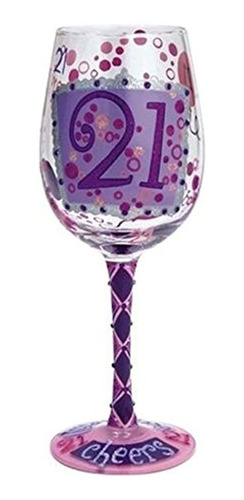 Lolita 21 Cumpleaños Regalo De Cristal De Vino Pintado Artes