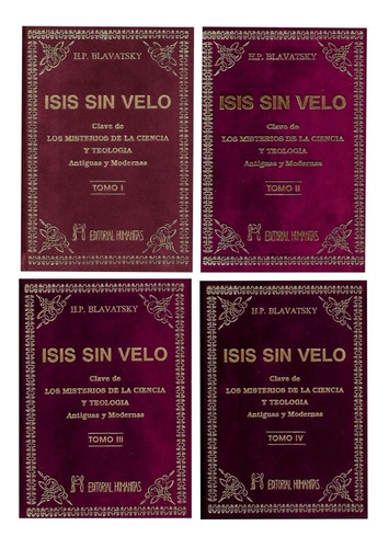 Oferta Isis Sin Velo Obra Completa Tomo 1, 2, 3, 4