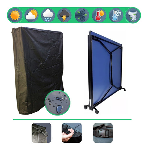 Funda Cobertor Mesa Ping Pong Lona Premium Velcro 140x155x15