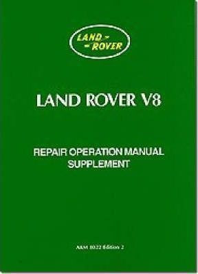 Land Rover V8 Repair Operation Manual Supplement - Brookl...