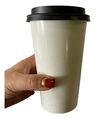 Vaso Para Café Encerado 16 Onzas Con Tapa Bio 250 Pzas