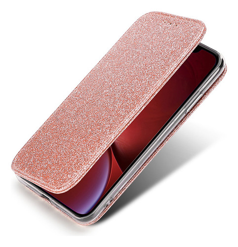 Funda De Piel Brillante Con Ranura Para Tarjetas Para iPhone