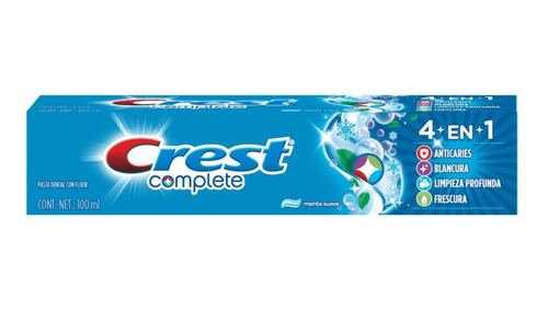 Pasta Dental Crest Complete Menta 50 Ml 4 En 1 Con Fluor