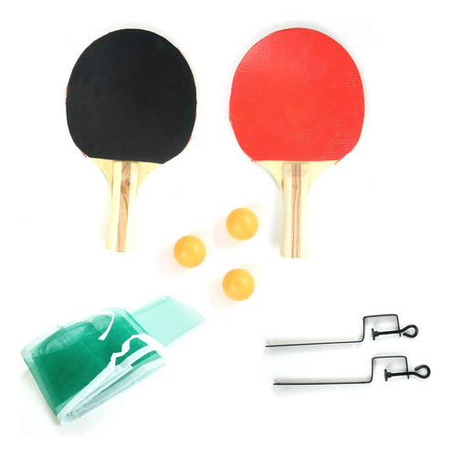 Juego Tenis Mesa 2 Pala Red Bola Facil Configuracion