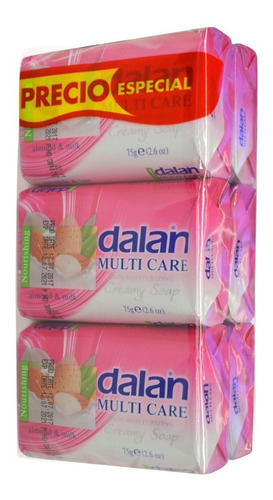 Imagen 2 de 3 de Dalan Jabón Barra Almendra & Milk 6-pack 75gr 12 Paqxbulto