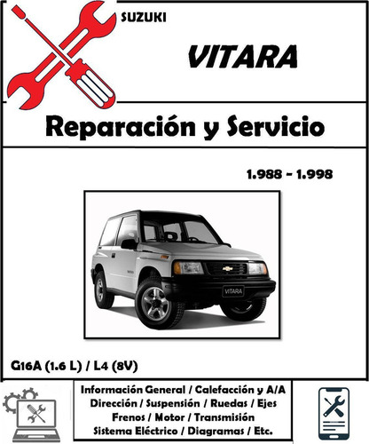 Manual Taller Chevrolet Suzuki Vitara 1988-1998